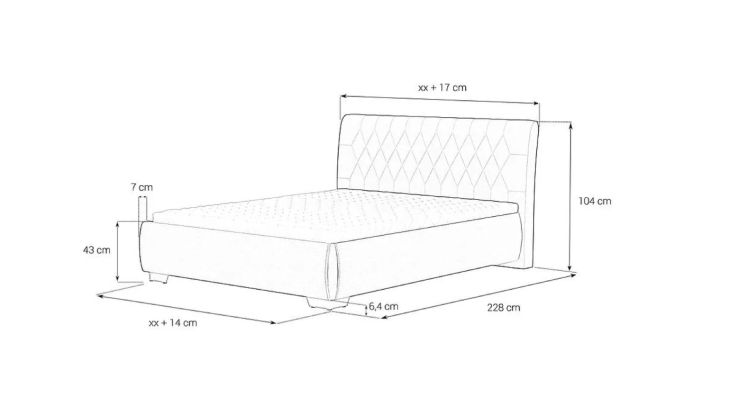 Gepolstertes Bett - ART81218